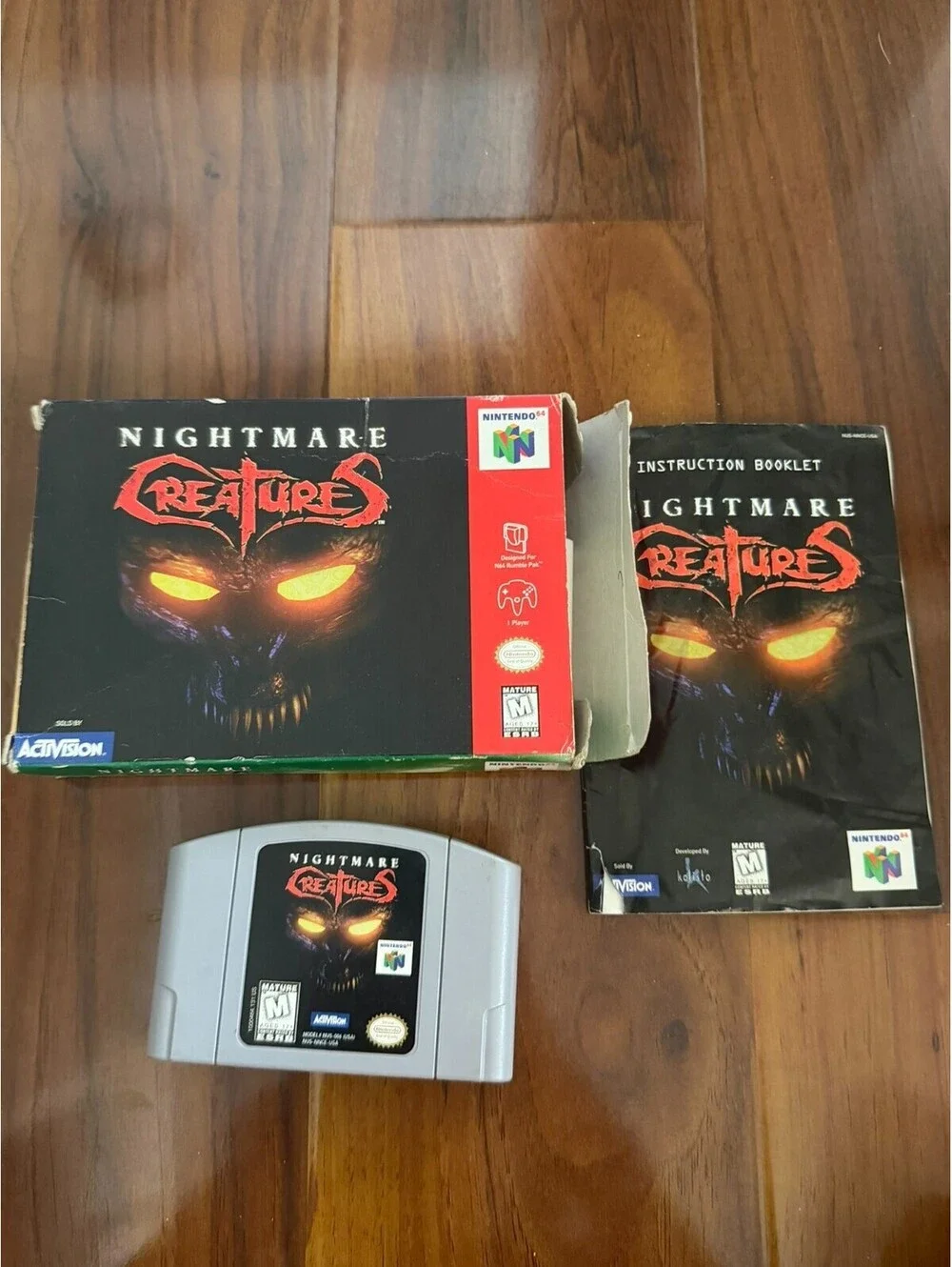 Nightmare Creatures (Nintendo 64, 1998) CIB Box Manual Game Cart, Tested, VG